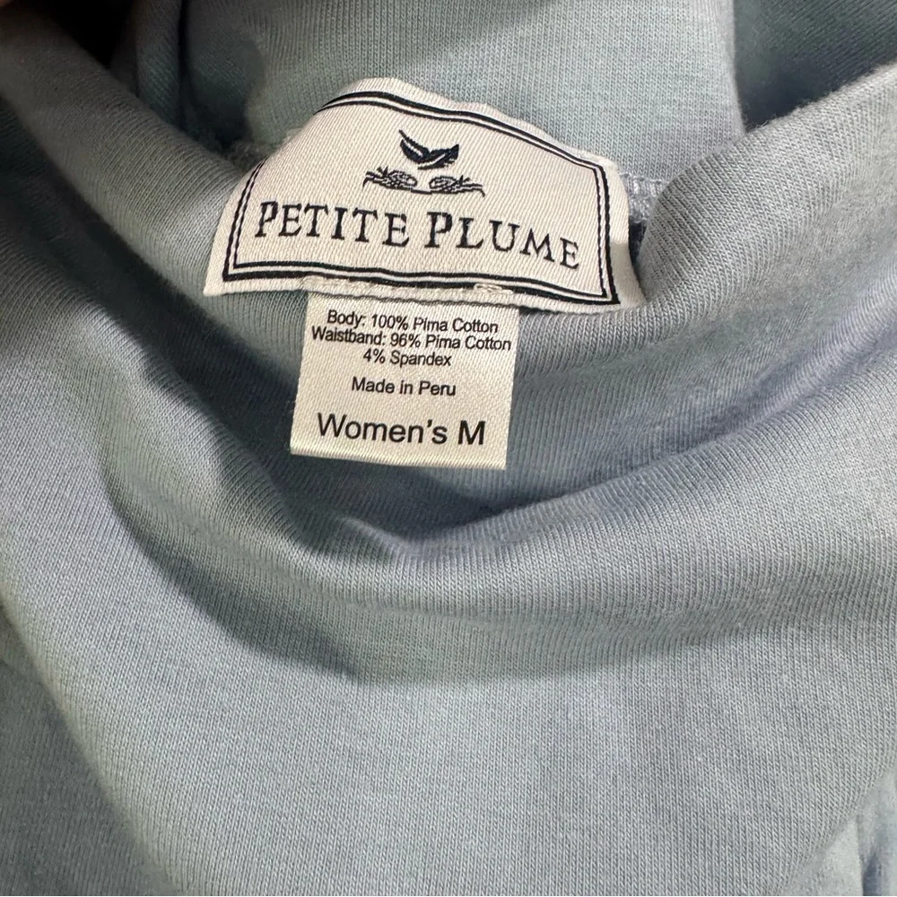 Petite Plume Basics Maternity Nursing Pima Cotton Pajama Set Periwinkle Blue M - Picture 10 of 13